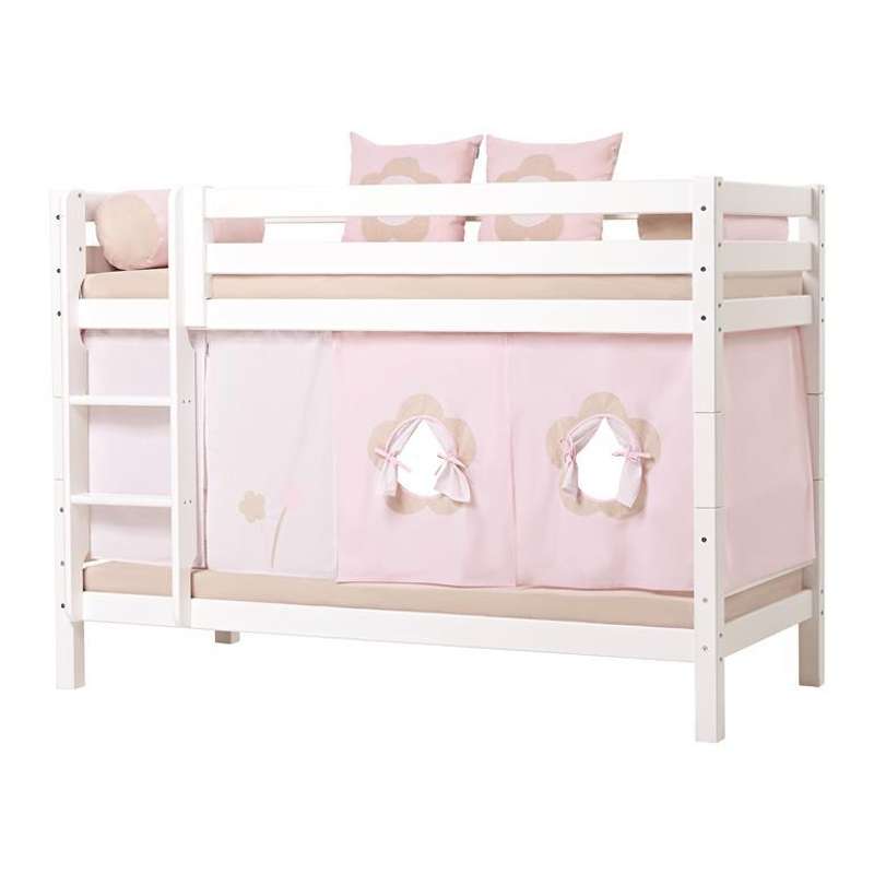 Hoppekids ECO Luxury - Våningsäng 150 cm. - 90x200 cm. - Flexibel inläggsbotten - Vit 