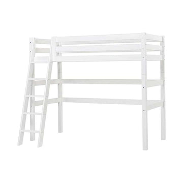 Hoppekids ECO Luxury - Loftsäng - 90x200 cm. - Snedstig - Vit 