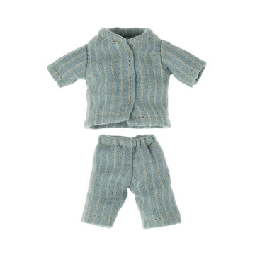 Maileg Kläder Till Storebror Mus - Blårandig Pyjamas 