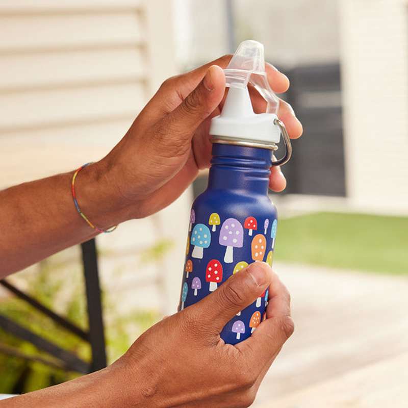 Klean Kanteen Classic Drickflaska - Kid SippyCap - 355ml - Svampar 