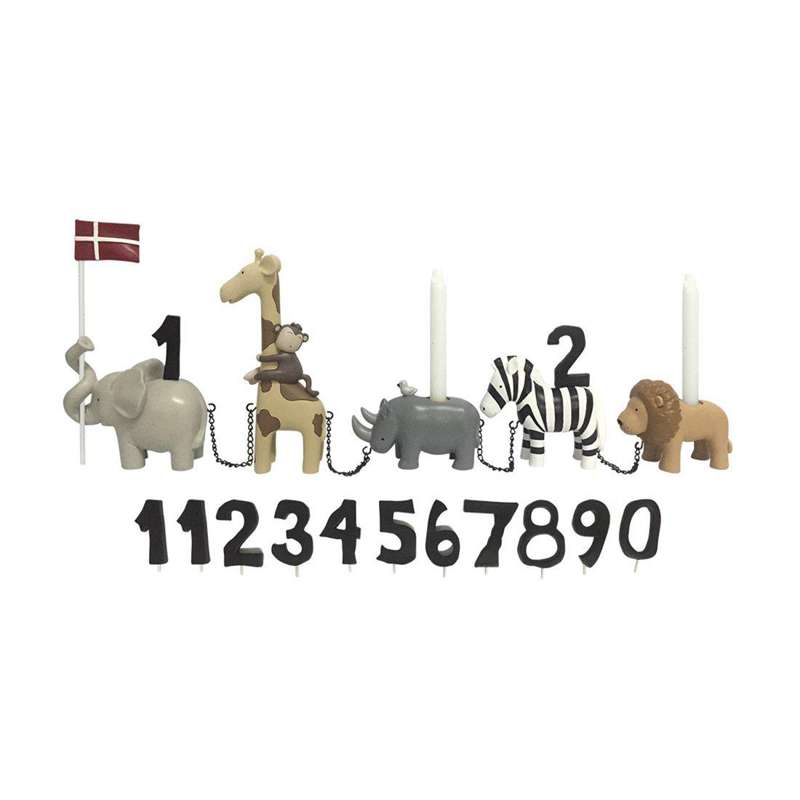 Kids by Friis Födelsedagståg - safari m. 11 tal 