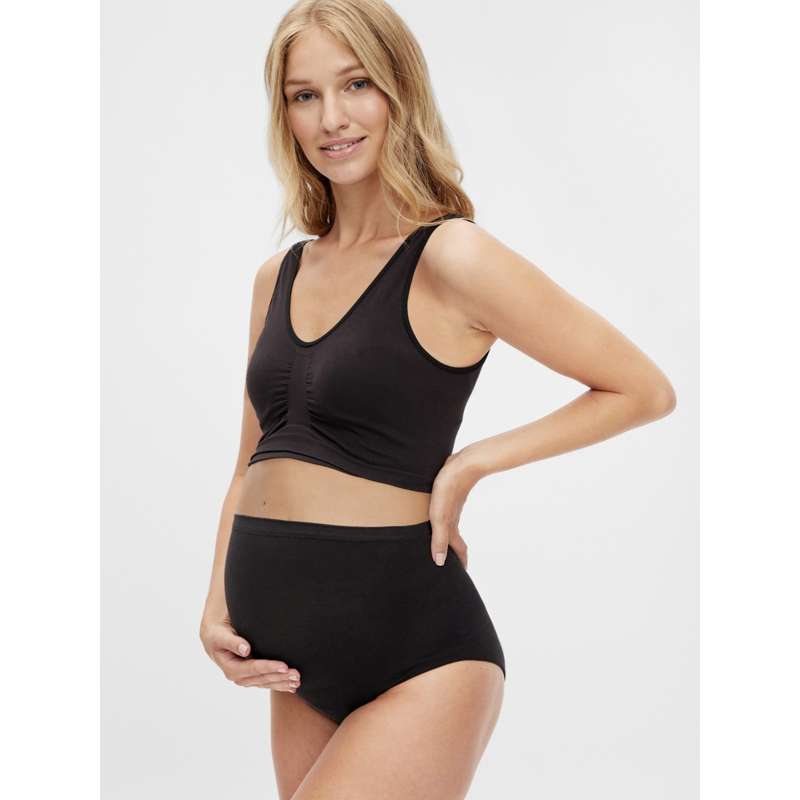 Mamalicious MLHEAL Graviditetsbyxor - 2-pack - Svart 