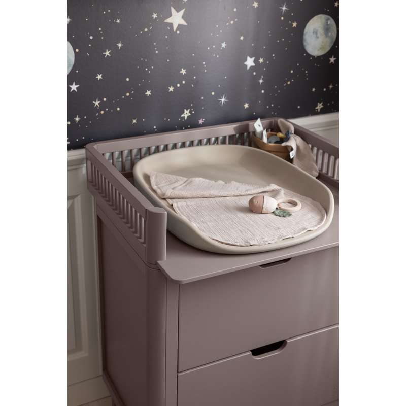 Sebra Sängen och Skötbordet m. Tillbehör - Jetty Beige - Deluxe Bundle 2 