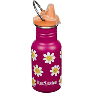 Klean Kanteen Classic Drickflaska - Kid SippyCap - 355ml - Glada Blommor 
