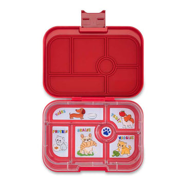 Yumbox Madkasse - Original - 6 rum - Wow Red/Cats and Dogs