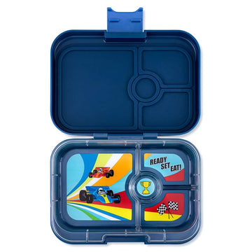 Yumbox Matlåda - Panino - 4 rum - Monte Carlo Blue/Racingbilar 