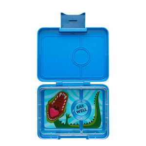 Yumbox Matlåda - Minisnack - 3 fack - Surf Blue/Dinosaur 