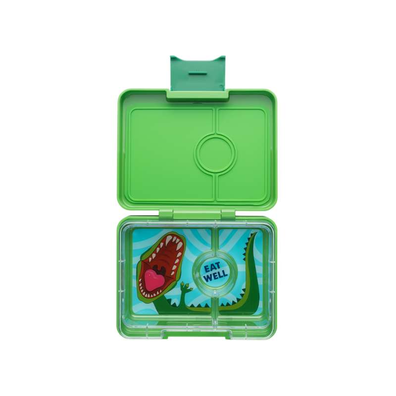 Yumbox Matlåda - Minisnack - 3 rum - Jurassic Green/Dinosaur 