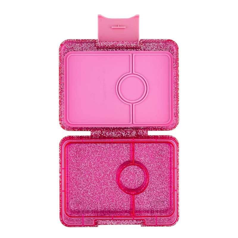 Yumbox Matlåda - Minisnack - 3 fack - Sparkle Rose Glitter 