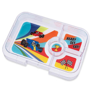 Yumbox Insatsbricka - Tapasbricka - 4 rum - Racingbilar 