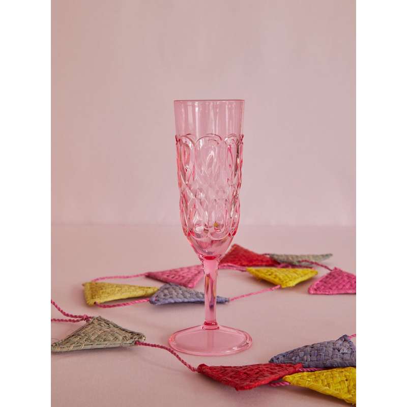 RICE Champagneglas i Akryl - Rosa 