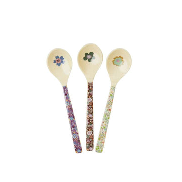 RICE Teskedar - 3-pack - Höstblommönster 