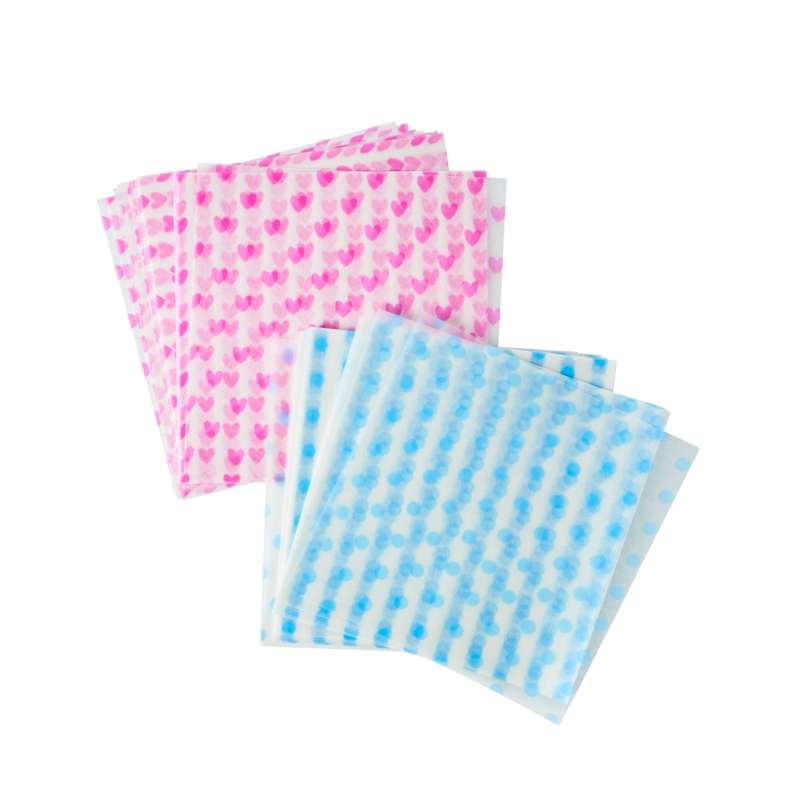 RICE 50 Stk. Sandwichpapper - Liten - Dots - Blå 