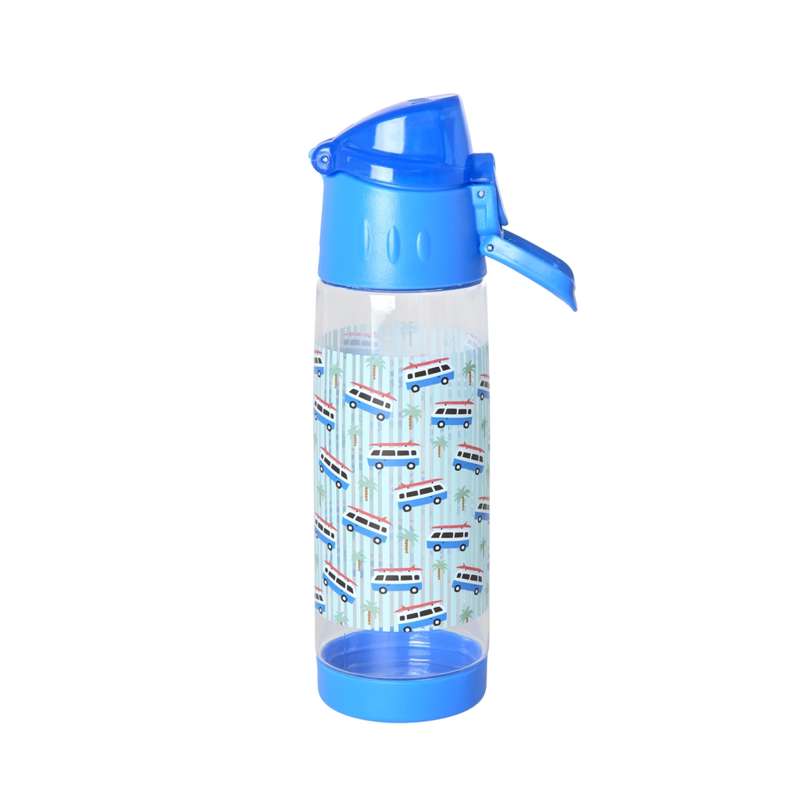RICE Drickflaska med sugrörsfunktion - Bil - 500 ml. - Blå 