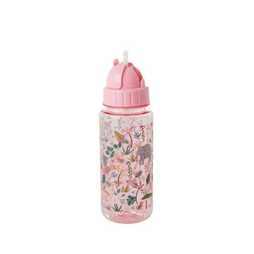 RICE Drickflaska med Sugrörsfunktion - Pink Jungle - 500 ml. 