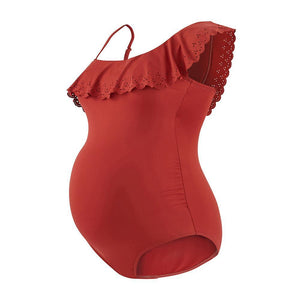 Cache Coeur Bloom graviditetsbadedragt, copper rød-Graviditets badetøj-Mammashop.dk